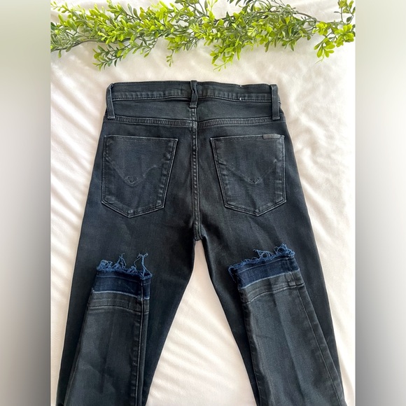 Hudson Barbara👖 High-Rise Skinny Ankle Raw Released Hem Denim Jeans - Picture 4 of 13